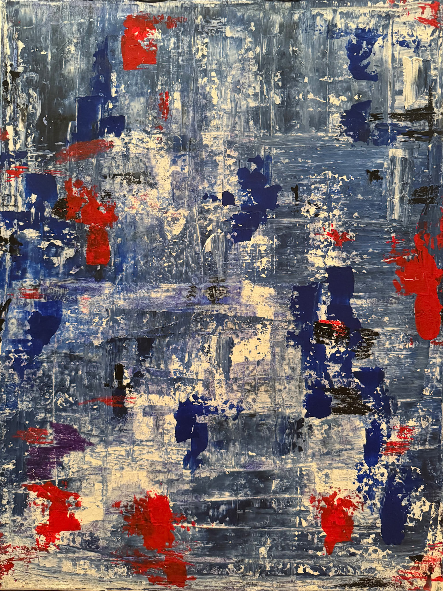 "glacier" 60cm x 80cm, acrylic, oil paint on canvas