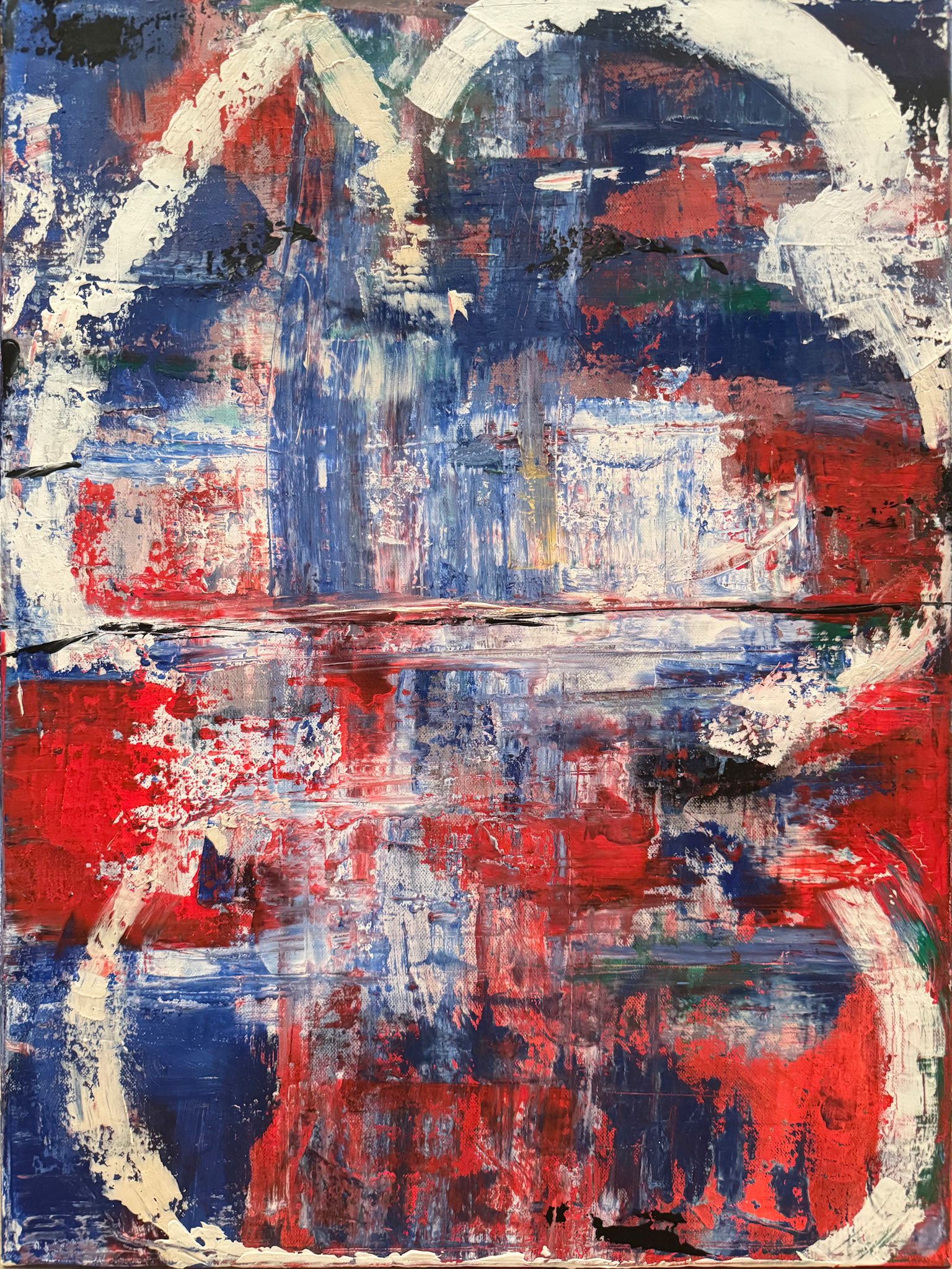 "duality" 50cm x 70cm, acrylic, oil paint on canvas