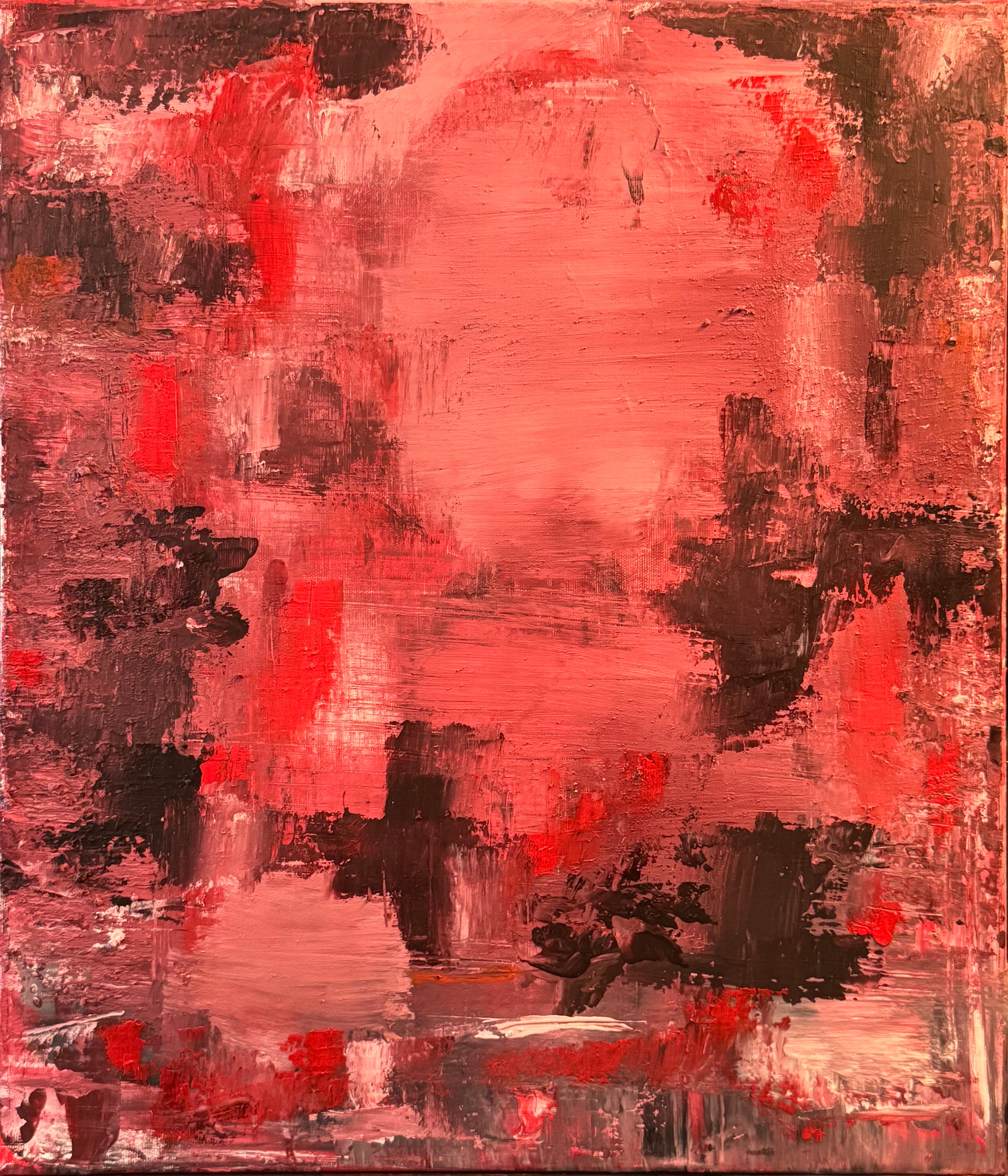 "cherry blossom" 50cm x 60cm, mixed media on canvas