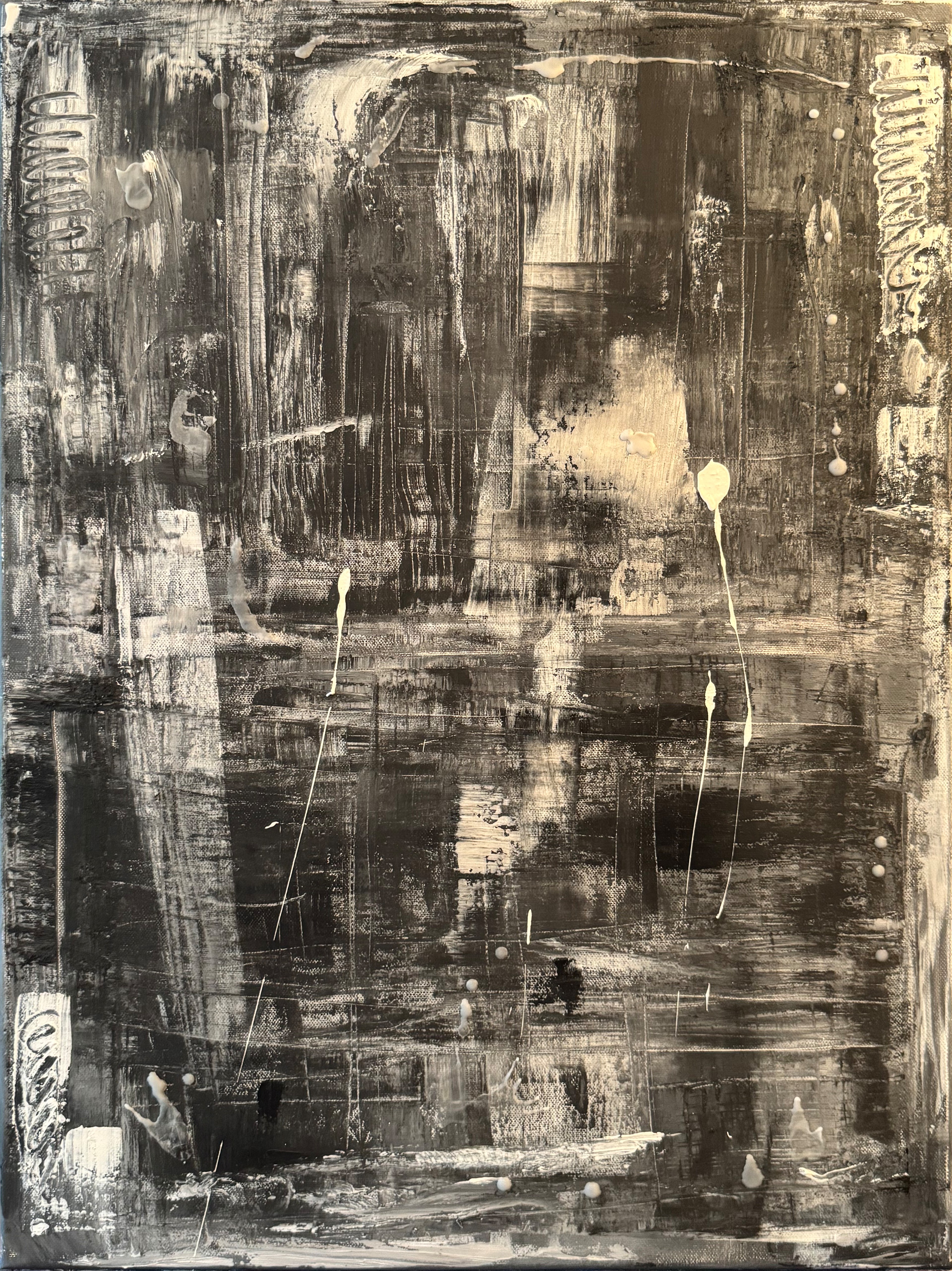 "monochrome" 50cm x 70cm, mixed media on canvas