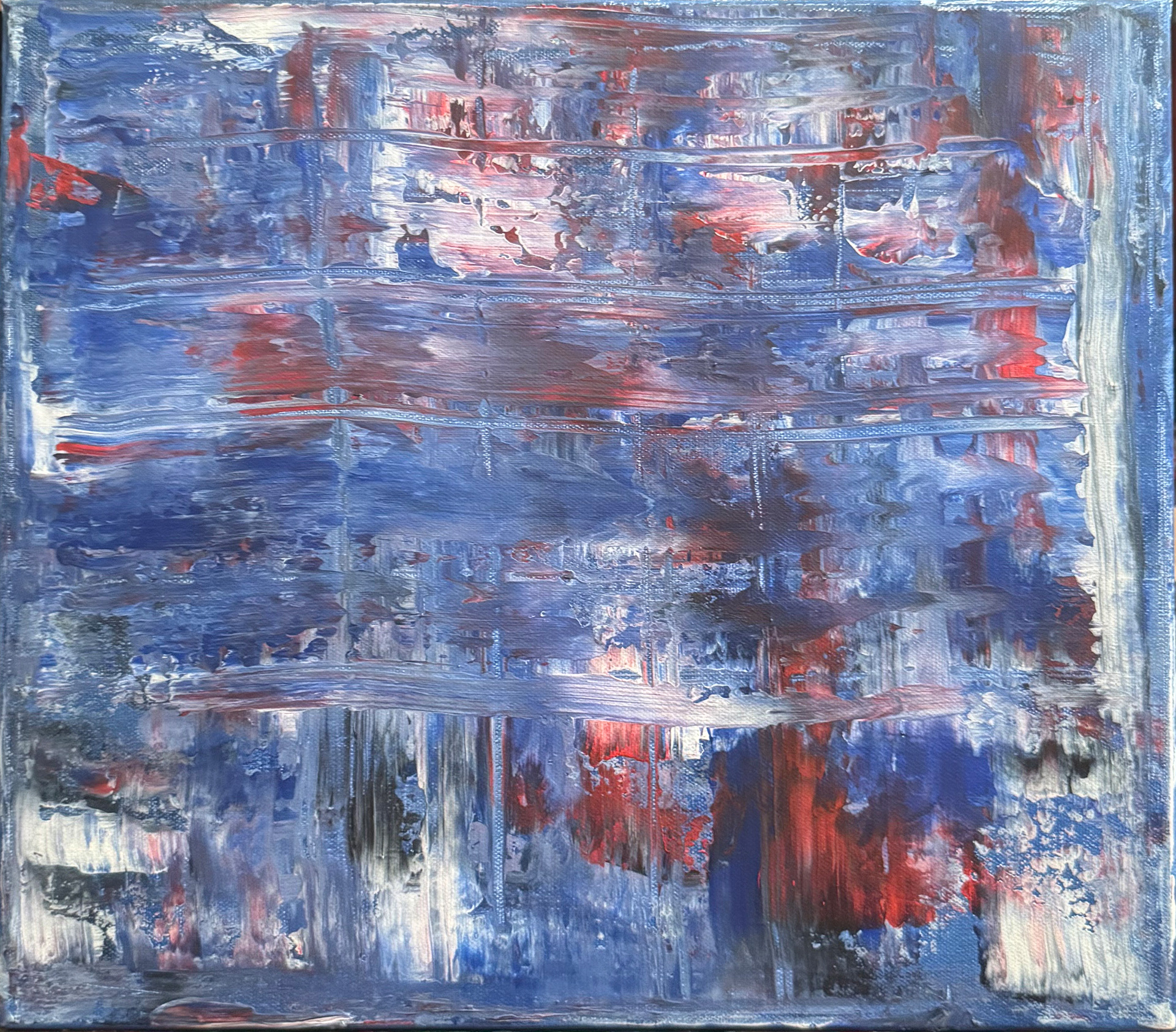 "refractions" 40cm x 40cm, acrylic on canvas