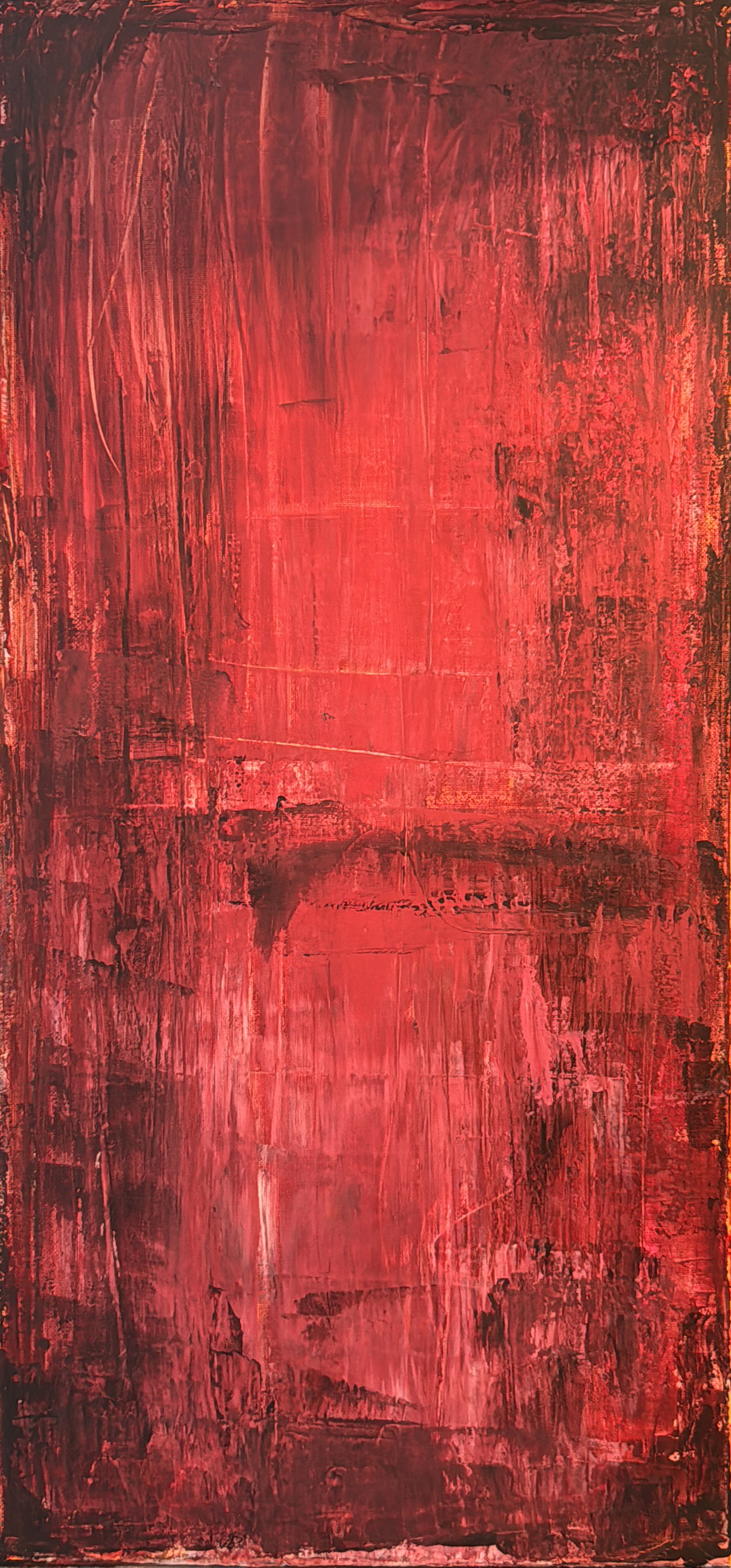"cherry blossom II" 30cm x 70cm, acrylic on canvas